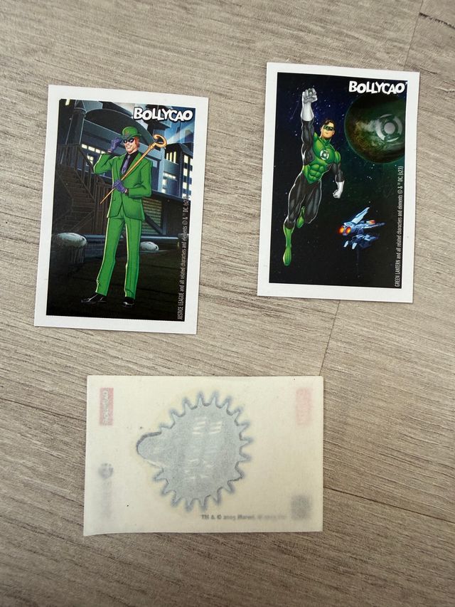 3 Cromos Bollycao Superhéroes DC/Marvel