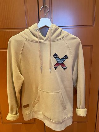 Sudadera con diseño X, amarillo pastel