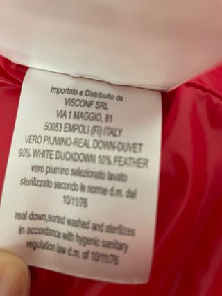 Plumífero Violanti Rojo Lluvia y Frío