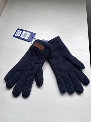 Guantes Caramelo Azul Lana Sin Estrenar