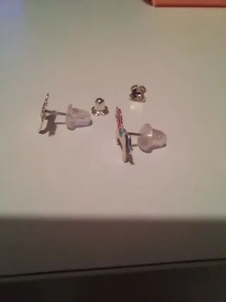 Pendientes Plata Ley Niña Unicornio Nuevos