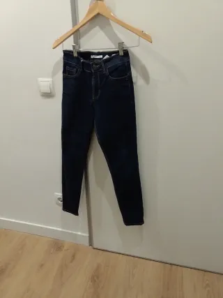 Pantalón vaquero mujer Lefties azul marino T.34