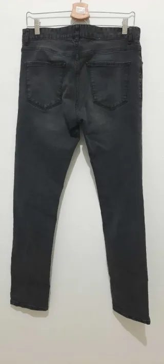 Pantalones vaqueros grises slim fit talla 38