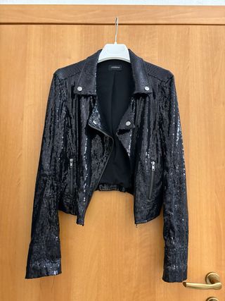 Giacca paillettes nera
