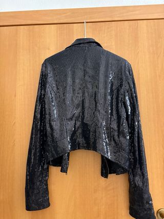 Giacca paillettes nera