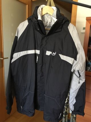 Anorak Quechua Hombre Negro y Gris