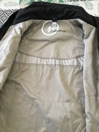 Anorak Quechua Hombre Negro y Gris