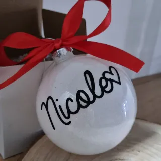 Pallina Natale Personalizzata Vetro 10x10