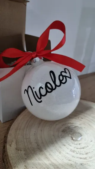 Pallina Natale Personalizzata Vetro 10x10