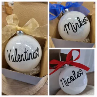 Pallina Natale Personalizzata Vetro 10x10