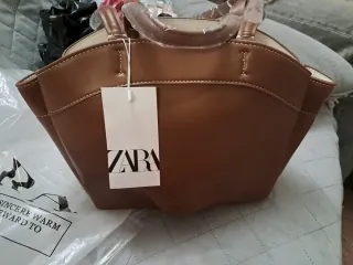 Bolso Zara Marrón y Beige