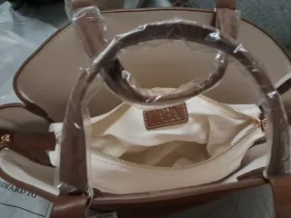 Bolso Zara Marrón y Beige