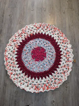 Alfombra ganchillo algodón trapillo