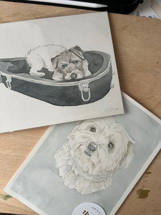 Encargos personalizados de mascotas en acuarela