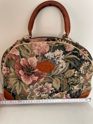 Bolso vintage Gobelins  Art floral piel años 90