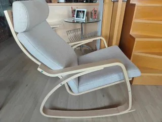 Dondolino Poäng Ikea in Foglio di Rovere