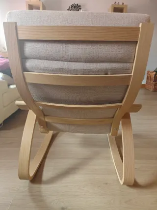 Dondolino Poäng Ikea in Foglio di Rovere