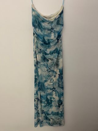 Vestido Bershka palabra de honor estampado S