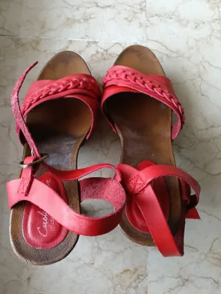 Sandalias tacón plataforma coral Carolina Boix