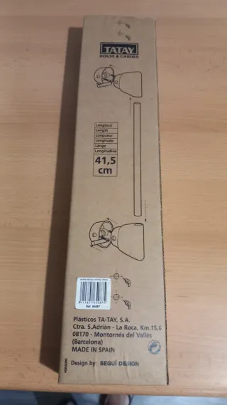 Toallero Barra Tatay Verde y Plateado