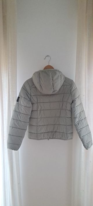 Chaqueta Ecoalf Aspen gris claro con capucha XS