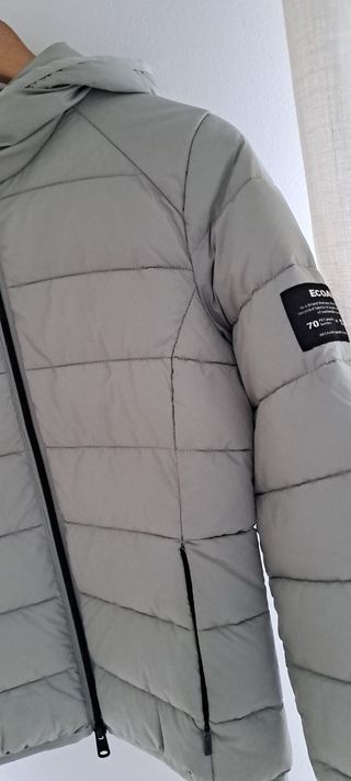 Chaqueta Ecoalf Aspen gris claro con capucha XS