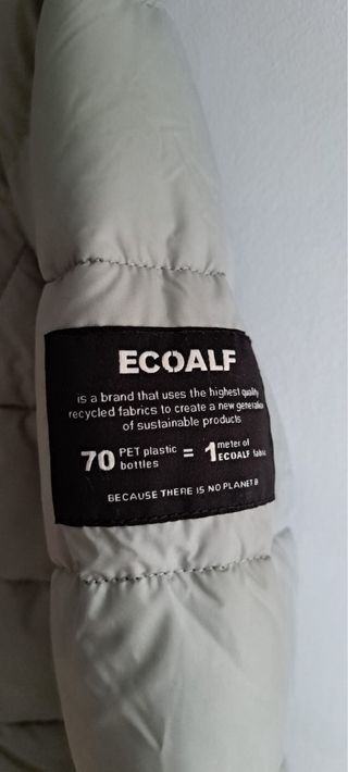 Chaqueta Ecoalf Aspen gris claro con capucha XS