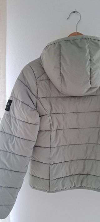 Chaqueta Ecoalf Aspen gris claro con capucha XS