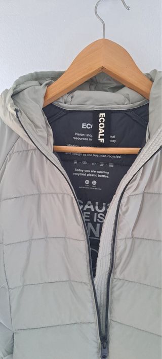 Chaqueta Ecoalf Aspen gris claro con capucha XS