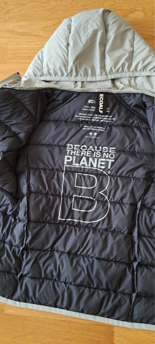 Chaqueta Ecoalf Aspen gris claro con capucha XS