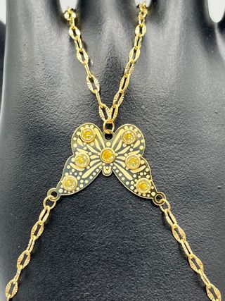 PULSERA MANITA MARIPOSA PEQUEÑA PIEDRA VERDE.