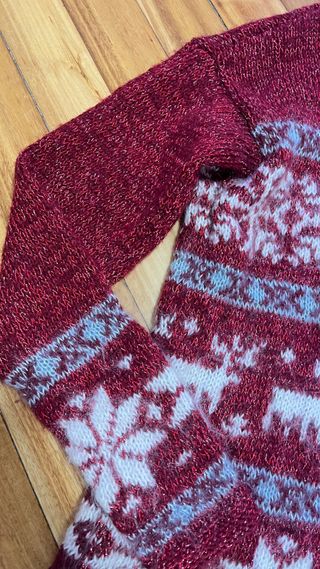 Jersey de punto cuello alto estampado
