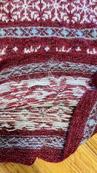 Jersey de punto cuello alto estampado