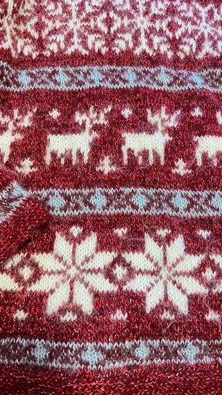 Jersey de punto cuello alto estampado