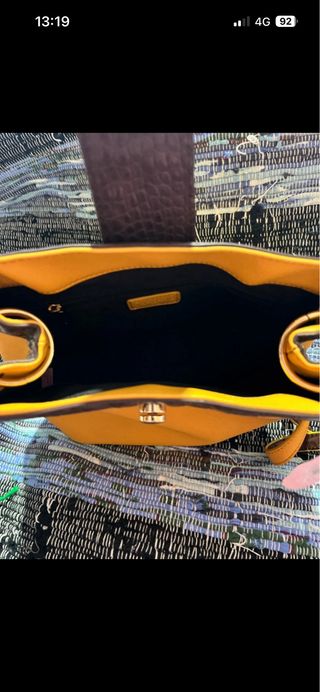 Borsa secchiello Camomilla gialla e marrone