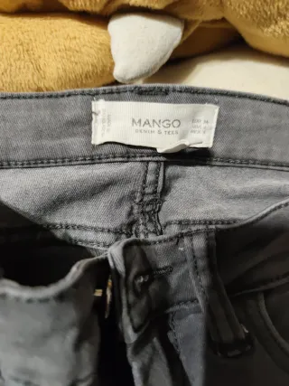 Pantalón vaquero mujer gris