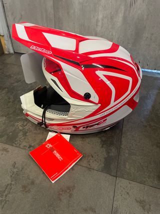 Casco Hebo Off Road Rojo y Blanco