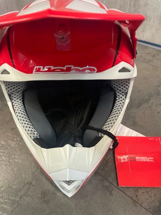 Casco Hebo Off Road Rojo y Blanco