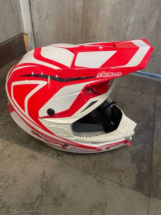 Casco Hebo Off Road Rojo y Blanco