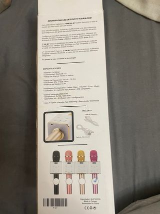 Micrófono Karaoke Bluetooth GMR M-Q7 Dorado