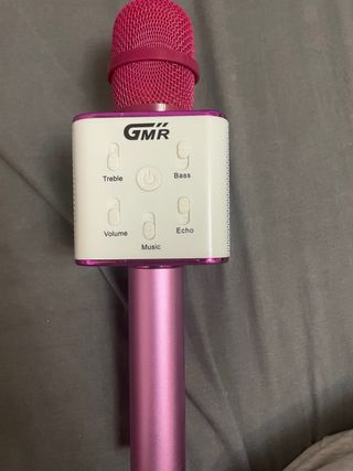 Micrófono Karaoke Bluetooth GMR M-Q7 Dorado