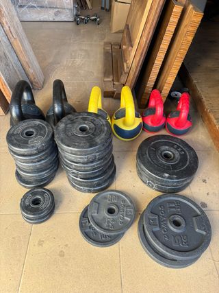 Conjunto Pesas y Mancuernas