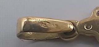 Cruz Asturias circ de oro 18k, 2,46gr, Ref. O-342.