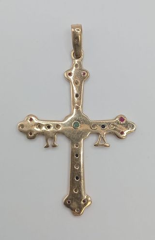 Cruz Asturias circ de oro 18k, 2,46gr, Ref. O-342.