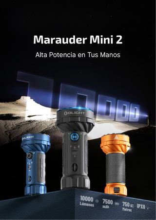 OLIGHT Marauder mini 2 con luz de lateral / foco /