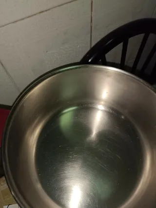 Pentola Calderoni Rossa e Argento Di dm24 h 11 cm