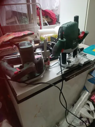 Lote herramientas madera: sierracircular fresadora