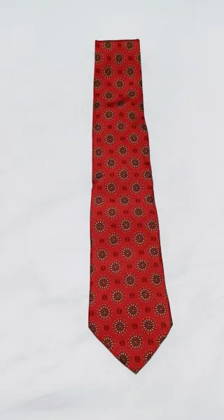 Corbata Loewe Seda Roja Estampada