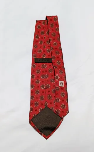 Corbata Loewe Seda Roja Estampada