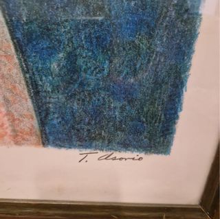 Cuadro Mujer con Pañuelo Azul